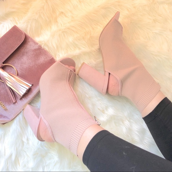 ZOEY PeepToe Sock Booties - Picture 6 of 8